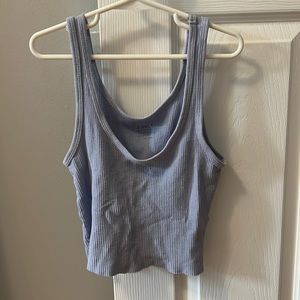 John Galt light blue crop top